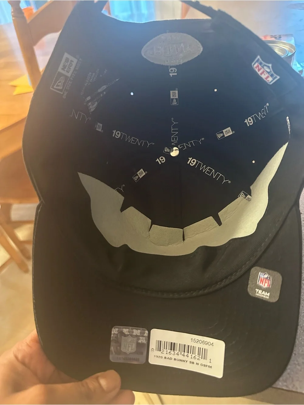 New Bad Bunny Super Bowl Era Black Cap with Red & Blue 'SUPER TAZÓN' Embroidery